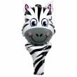 Zvířecí fóliový balón s držákem - Zebra